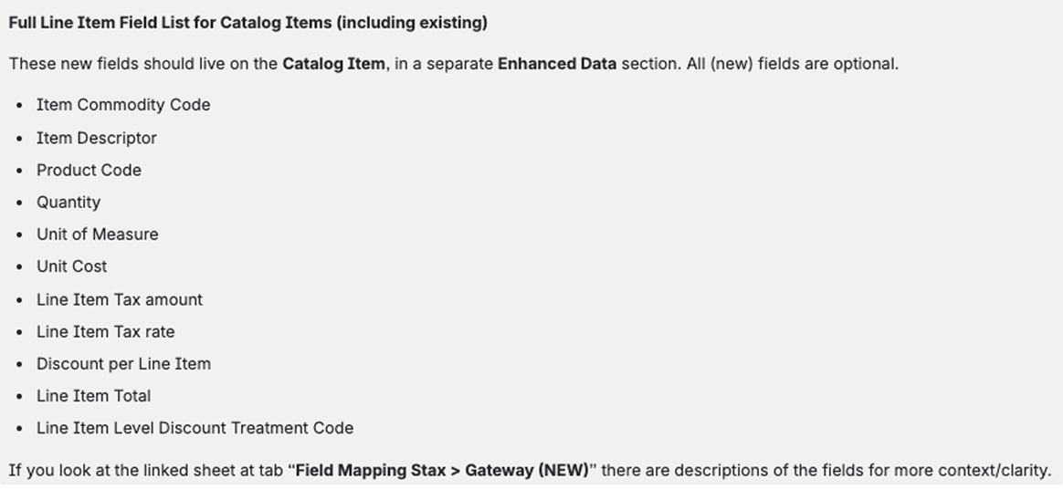 CEDP field requirements overview